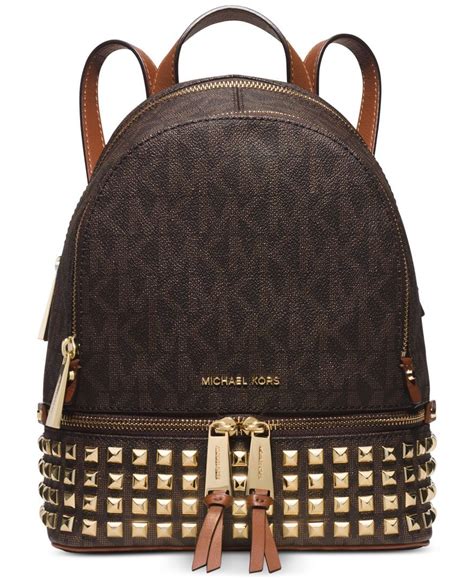 michael kors brown leather bag|michael kors brown leather backpack.